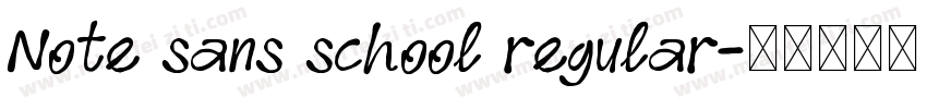 Note sans school regular字体转换
